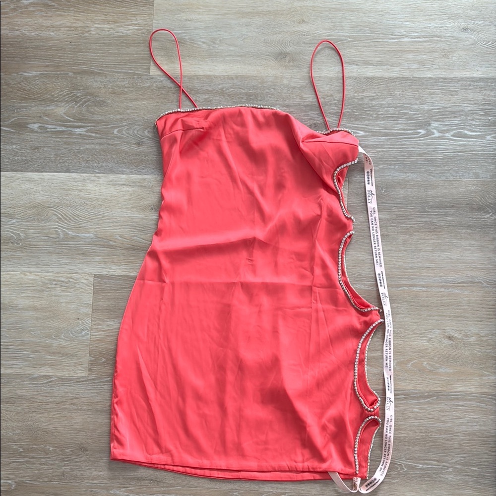 Oh Polly Rhinestone Cutout Mini Dress